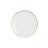 6 In. Trend Clear/Gold Plastic Plates | 10 Count